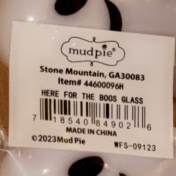 NWT MUD PIE Gifts Halloween Ghost Light-Up Necklace Wine Glass HERE FOR THE BOOS - Picture 7 of 8